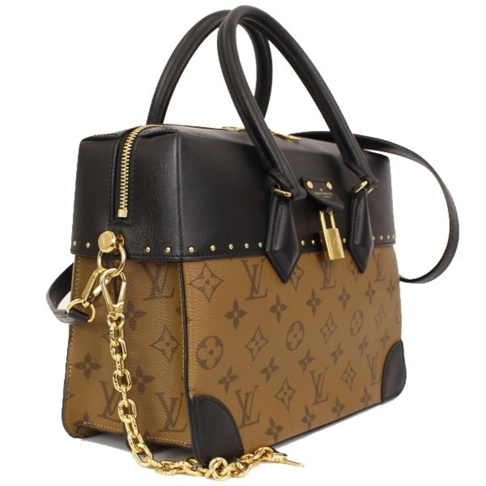 Louis Vuitton City Maru Monogram Reverse Handbag Noir Black Beige